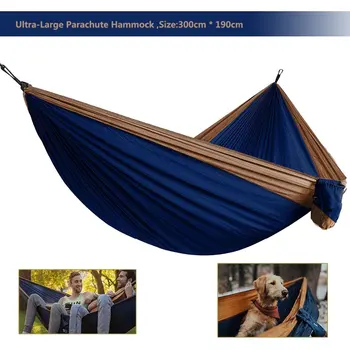 

2019 Ultra-Large Light weight Parachute Hammock Camping Survival Garden Hunting Leisure Hamac Travel Double Person Hamak Ramac