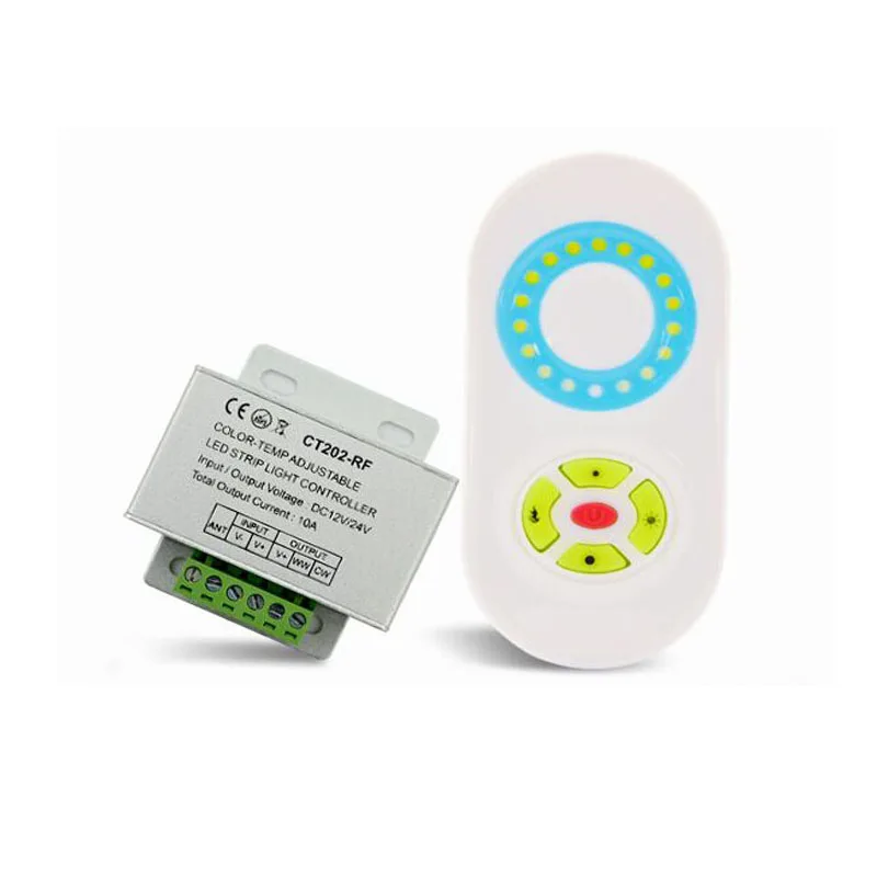 

12-24VDC input 5A*2 channel output LED Color temperature adjustment LED RF Cotroller LED Wireless Controller Series CT202-RF