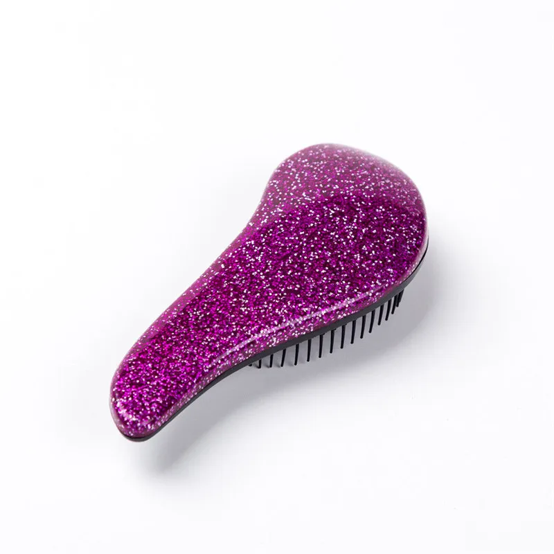 Человеческие питомцы щетка для волос анти Тангл Тизер меньше поломки массаж безболезненный гребень с ручкой клубок - Цвет: Фиолетовый
