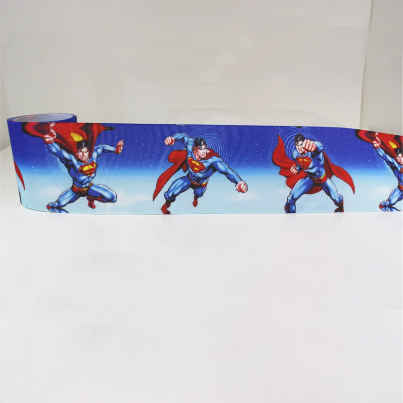 

50yards 7/8" 1" 1.5" 2" 3" 22mm 25mm 38mm 50mm 75mm super hero printed grosgrain ribbon for headband hair bow hair tie
