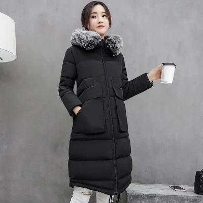 HOT 2016 New Fashion Women Light Slim Winter Jacket Female Artificial Fur collar Outerwear coat Down
