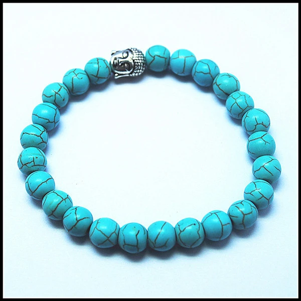Pulsera De Mujer Pulsera De Cuentas De Turquesa De Piedra De Pulsera De Mujer Pulsera De Cuentas De Turquesa De Piedra De