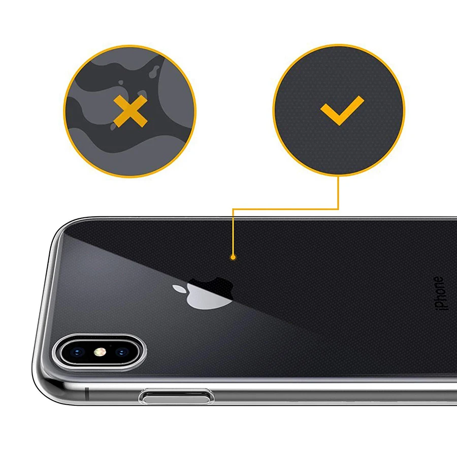 Мягкий чехол из ТПУ для iPhone XS Max прозрачные тонкие чехлы MAX XR X 7 PLUS 8 6S 6 5 ярких