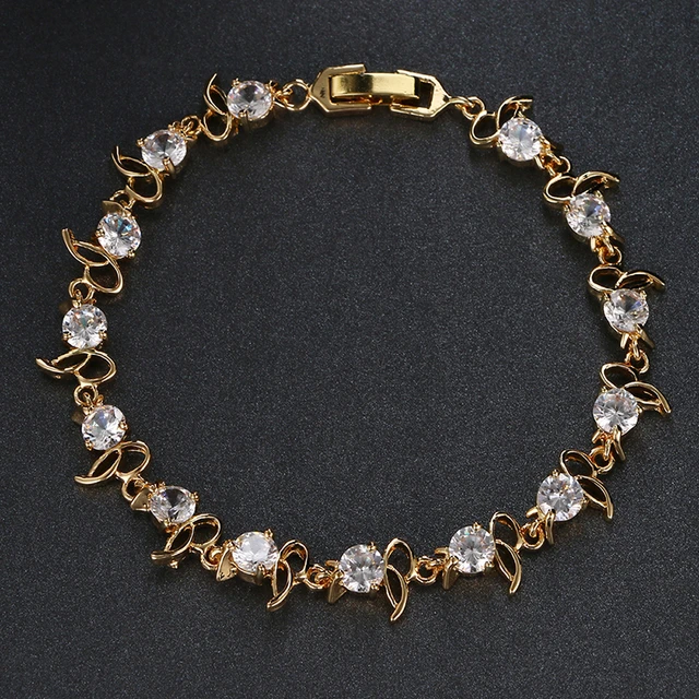 Shop Umiyaji Gold Plated Pink Austrian Stone Bracelet