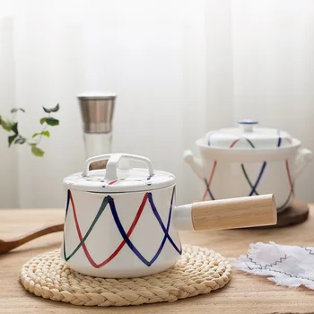 

Japanese Guci ceramic bowl bowl Steamed Rice creative snackbowl breakfast bowl with handle tableware Fresh Fruit Salad