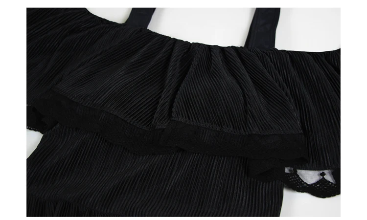 Женский черный цельный купальный костюм летняя пляжная одежда сексуальный купальник плюс размер костюмы
