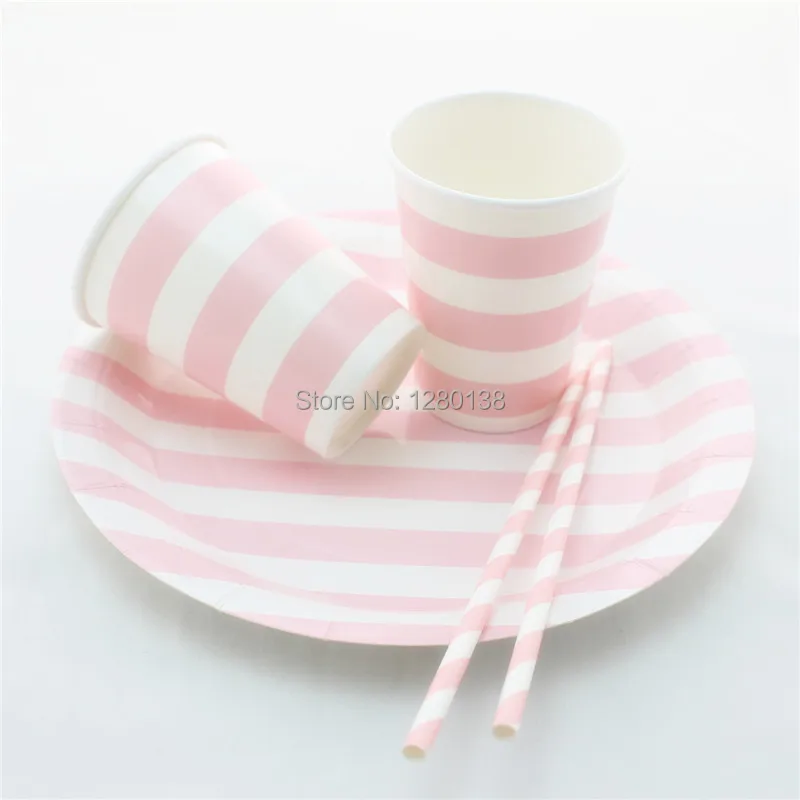 

Wedding Party Supplies 600 Sets Disposable Paper Plates, Drinking Paper Straws, Paper Cups