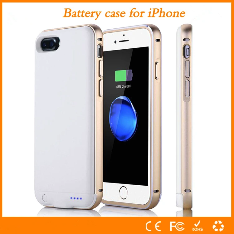 Metal frame Slim Ultra Thin Power Bank Charge Cover For iPhone 7 iphone