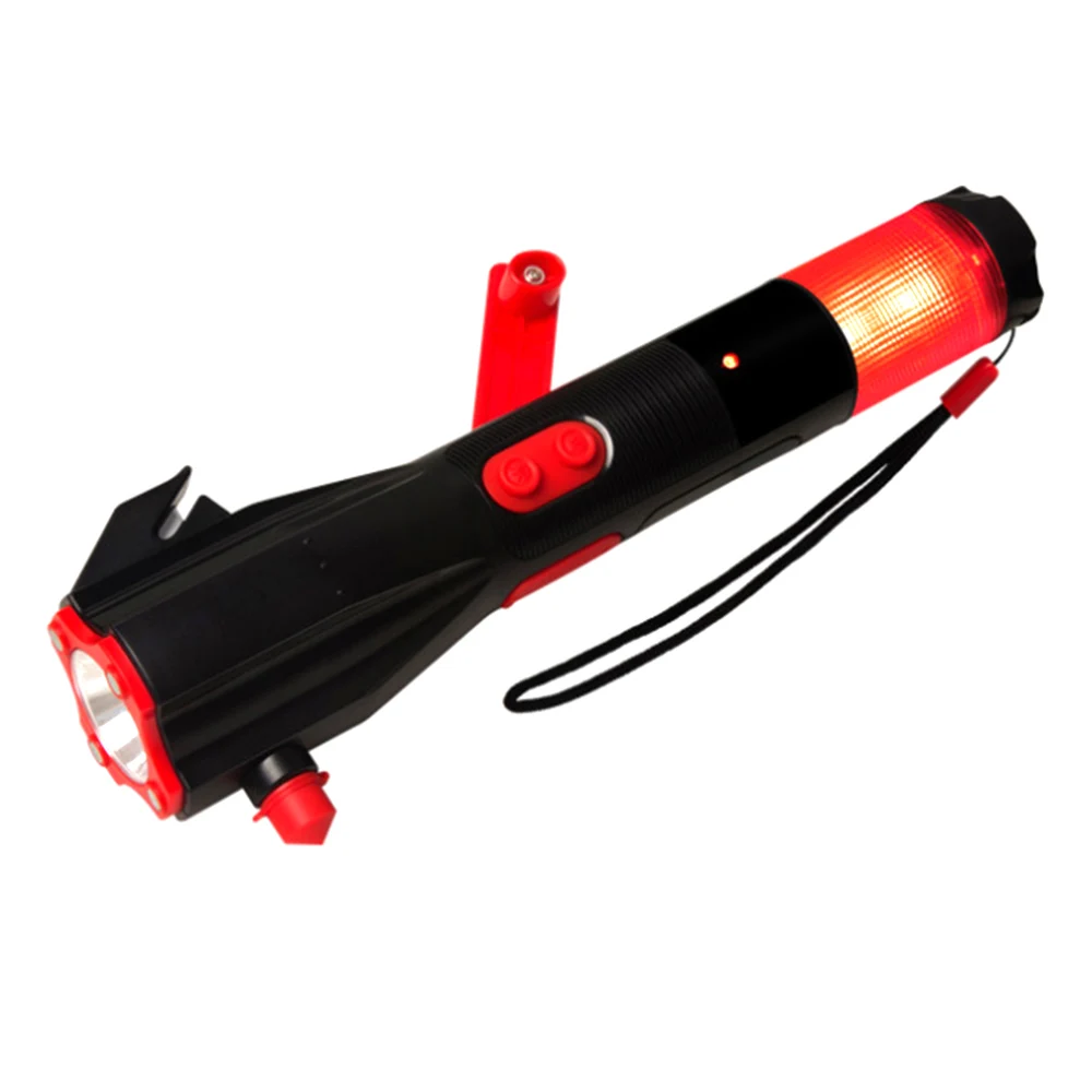 

Emergency Hand Generator Hand Cranking USB ABS PS Charging Multi-functional Car Emergency Hand Cranking Flashlight Safety Hammer