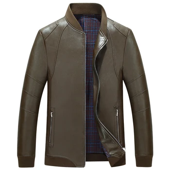 

KUYOMENS Motorcycle Leather Jacket Men Autumn Leather Clothing Men Leather Jackets Male Business casual Coats jaqueta de couro