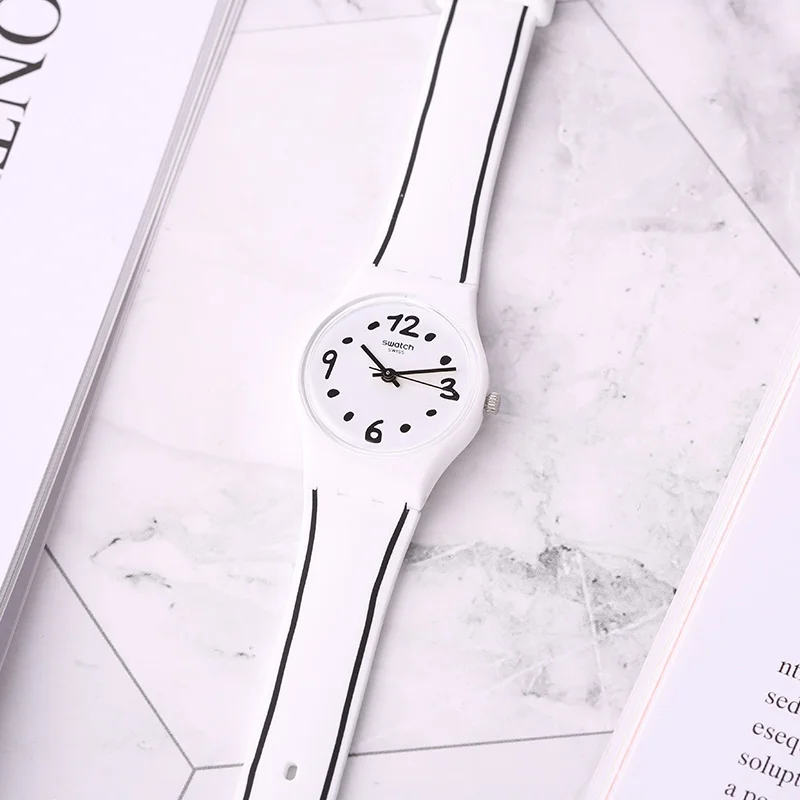 Часы Swatch леди серии для отдыха Мода кварцевые женские часы LW162|Женские часы| |