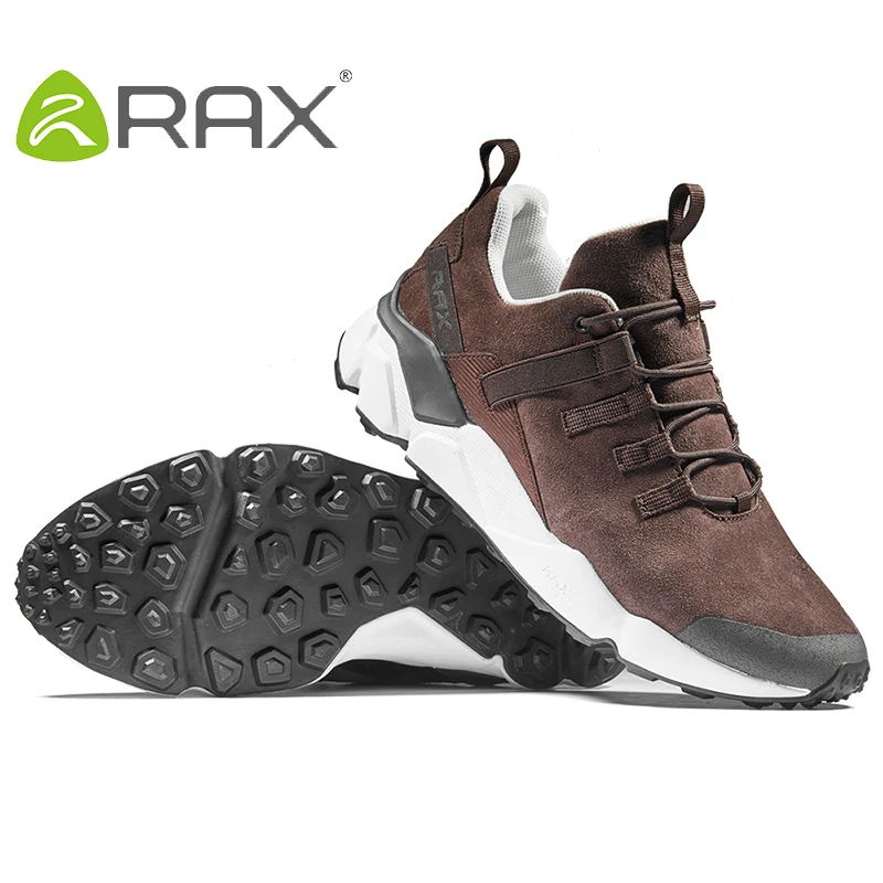 RAX, новинка, дышащая уличная походная альпинистская обувь для путешествий, Мужская замшевая кожаная Водонепроницаемая амортизирующая походная обувь для мужчин