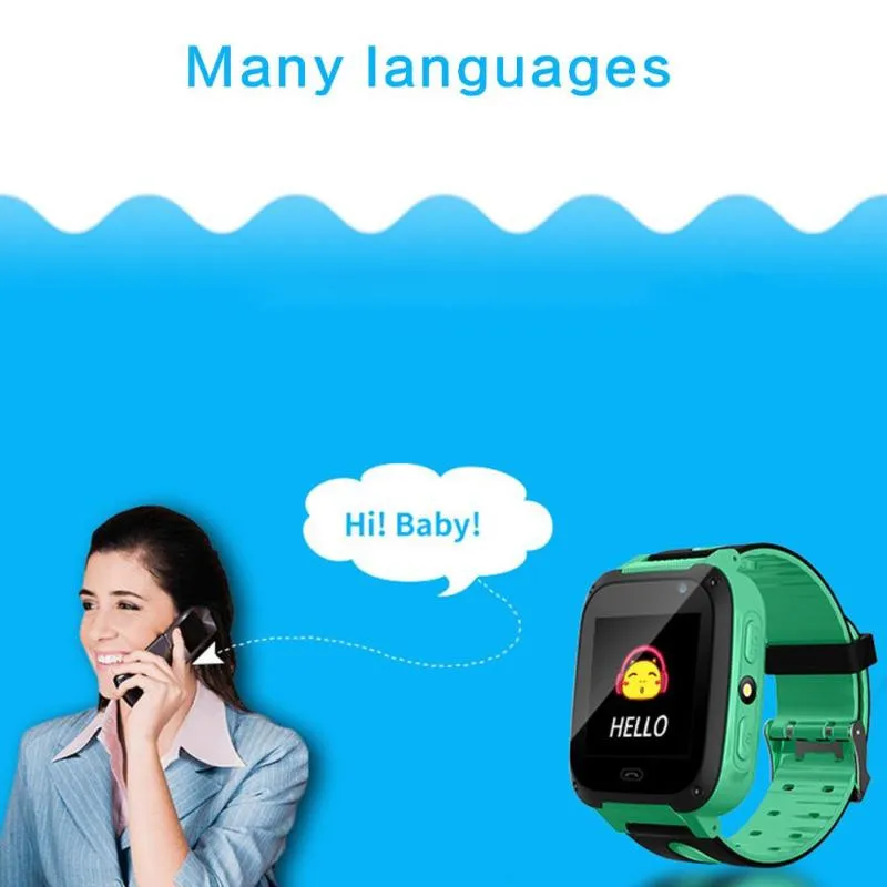 WISHDOIT Positioning Children Security Anti lost Smart Watch With Camera Kid Lighting SOS For IOS Android Children Smart watch