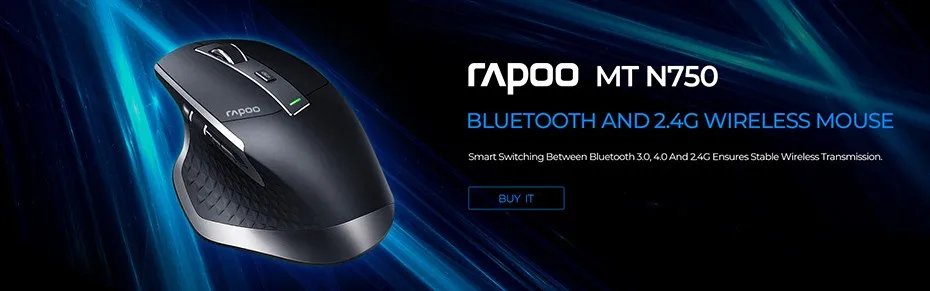 Оригинальная многофункциональная беспроводная мышь Rapoo MT550 с Bluetooth 3,0/4,0/беспроводной 2,4G для четырех устройств, usb-приемник