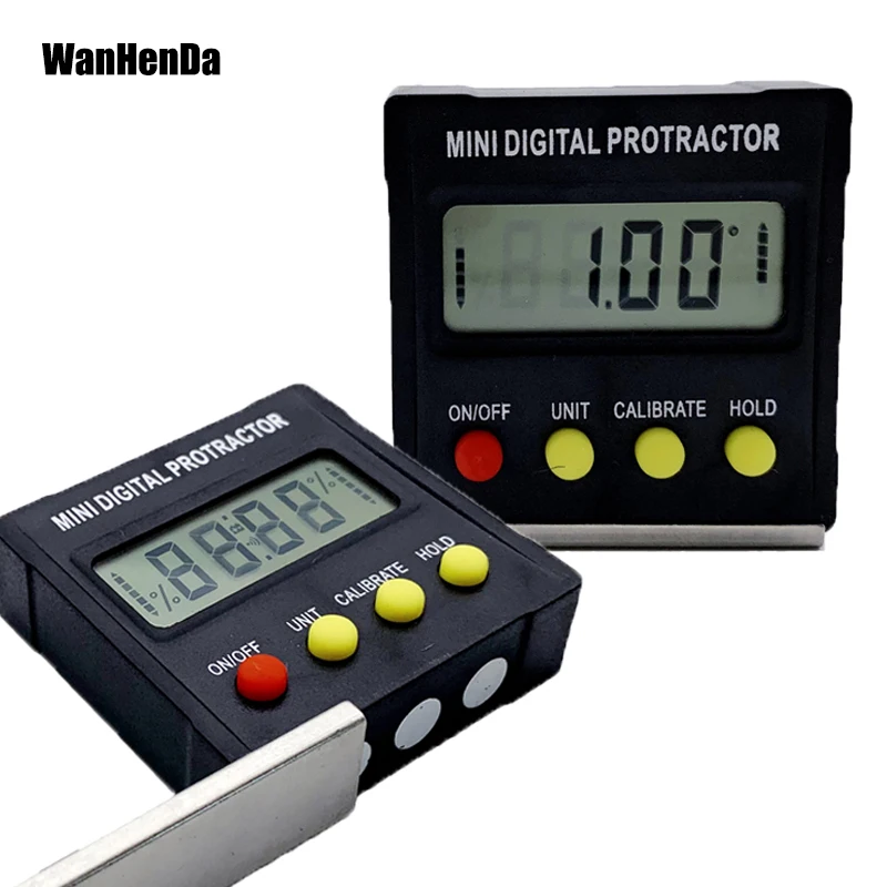 

360 Degree Mini Digital Protractor Inclinometer Electronic Level Box Magnetic Base Measuring Tools Angle ruler