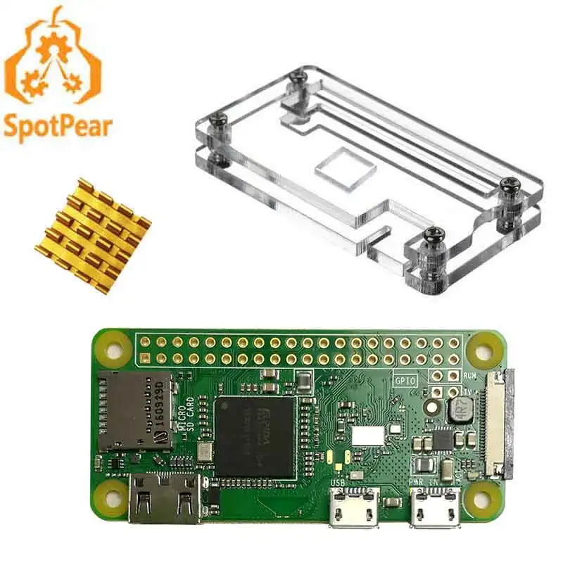 

Raspberry Pi zero W Pi0 WIFI Board Version with case and Heatsinks