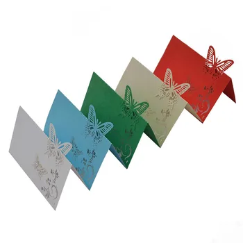 

50pcs Butterfly Laser Cut Birthday Party Table Name Place Cards Wedding Invitations Table Name Card Party Celebration Supplies