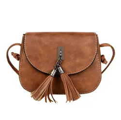 Женская модная сумка с кисточками на плече большая сумка Дамский кошелек