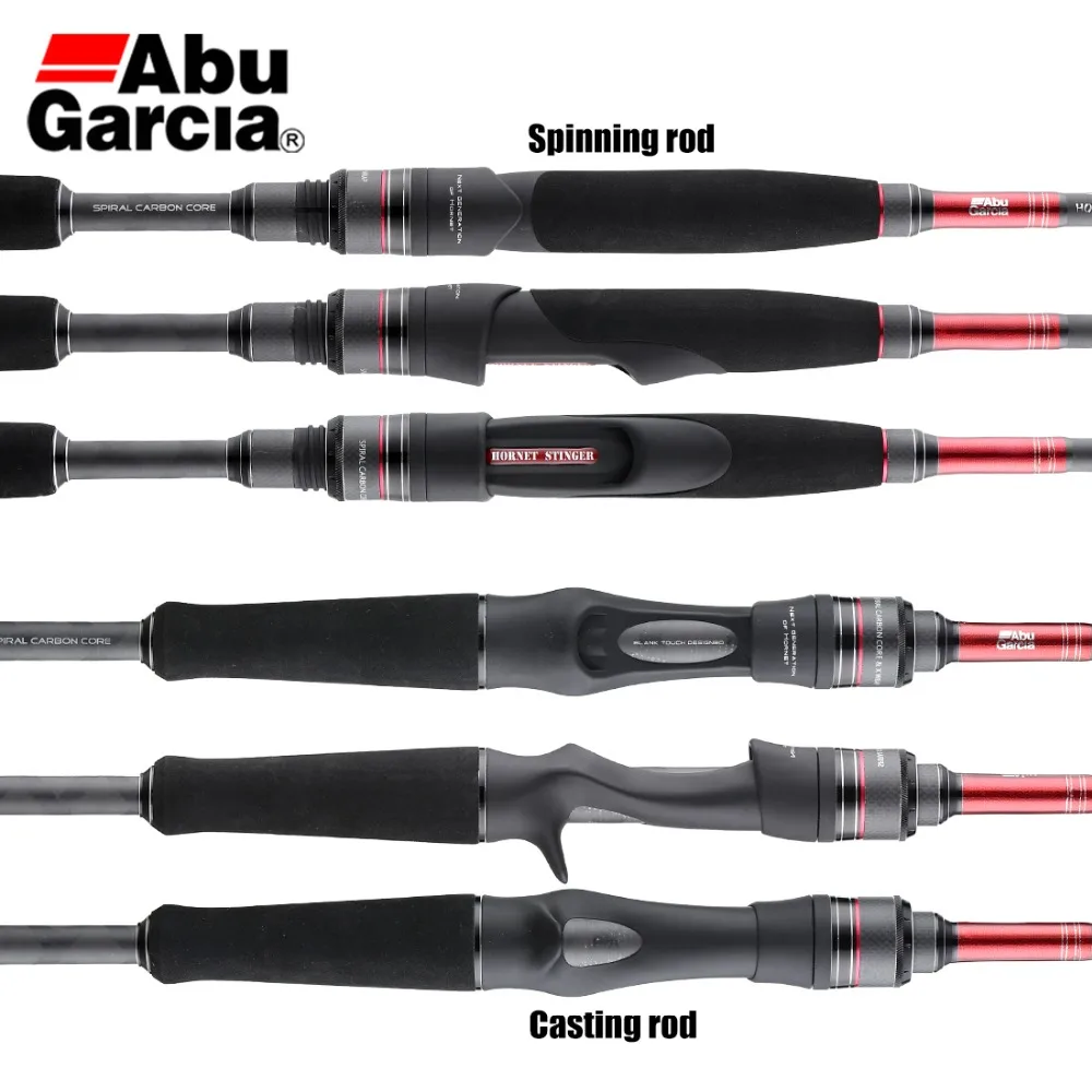 Оригинальная Удочка Abu Garcia Hornet Stinger, спиннинг, литье, приманка, Удочка 2,29 м, 2,44 м, углеродная M ML, силовая удочка, направляющие кольца FUJI, Эва ручка