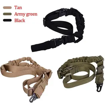 

Heavy Tactical One 1 American Single Point Sling Adjustable Bungee Rifle Shoulder strap length for Air-soft