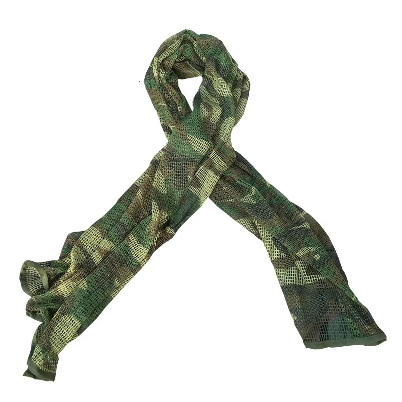 

Outdoor Hiking Scarves Military Shemagh Tactical Mesh Arab Scarf Sniper Face Veil Camping Hunting Multi Purpose Hiking Scarve