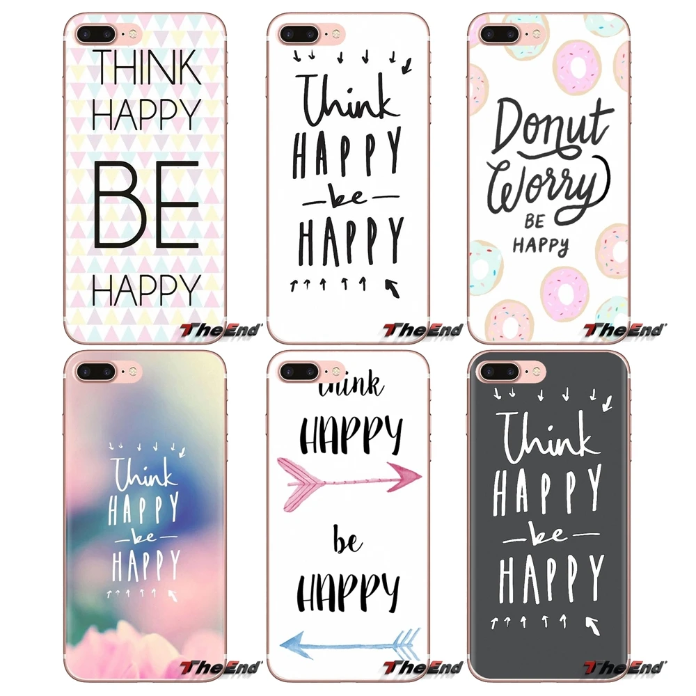 Вдохновляющий чехол из ТПУ Think happy be для Xiaomi Mi3 Samsung A10 A30 A40 A50 A60 A70 Galaxy S2 Note 2 Grand Core Prime