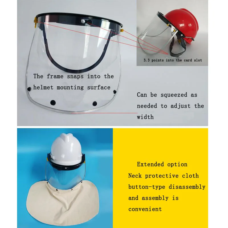 Capacete de Segurança Capacete de Soldagem Máscara de Soldador Splash-prova de Proteção Corte Trabalho Dust-proof Capacete Pescoço Moagem Dmz012 7 High Quality Segurança e Proteção