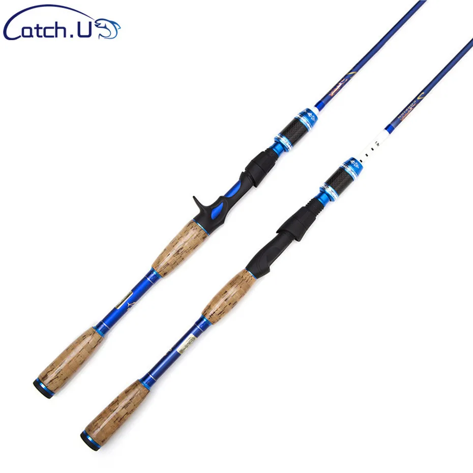 

Catch.U 1.8M & 2.1M Blue Carbon Casting Spinning Fishing Rods Sea Fishing Rods Spinning Fishing Rods 2 Section