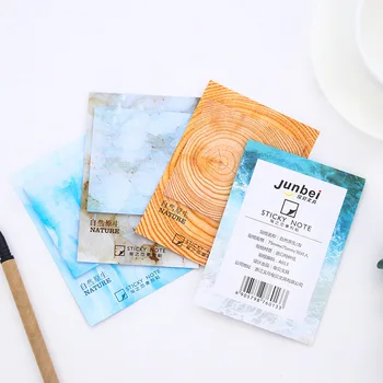 

Cute square nature color Sky blue Cement grey sticky note sticker for planner decor school office stationery memo pad BLT105
