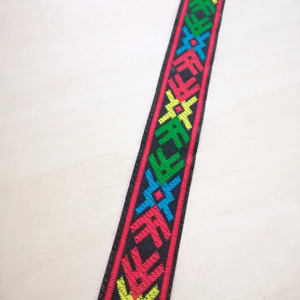 2.5cm 25mm 1' Red Yellow Green Blue Fish Symbol Folk Ethnic Diy Costume National Jacquard Ribbon Garment Woven Webbing Trim Lace | Дом и