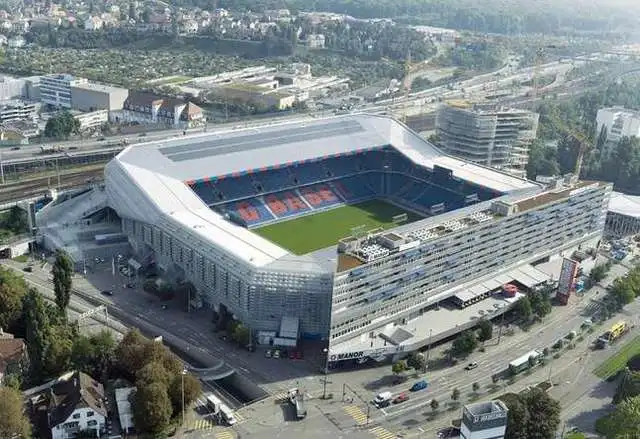 Классические головоломки модели. Jakob-парк станция FC Basel 1893 RU футбольная игра стадионы DIY кирпичные игрушки весы наборы бумажные соревнования