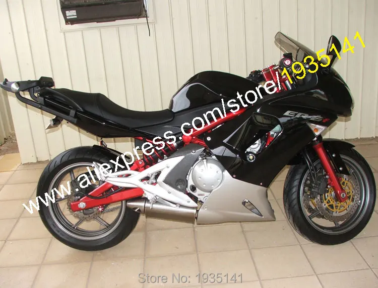 Детали для Kawasaki ER-6F ABS 06 07 08 ER6F 2006 2007 2008 ER 6F Ninja 650 Комплект Черно-серого обтекателя