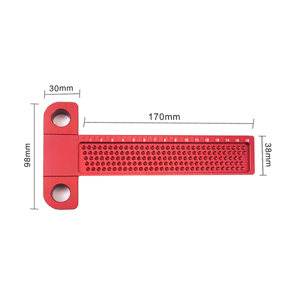 Деревообрабатывающий писец, алюминиевый прецизионный деревообрабатывающий Т-квадрат, измерительные инструменты, перекрещенная линейка