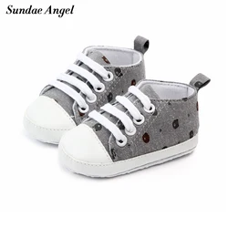 Sundae Angel New baby shoes for girls breathable canvas shoes Lace Up Print Animal Anti-slip Boys baby first walker shoes 0-18M Sundae Angel New baby shoes for girls breathable canvas shoes Lace Up Print Animal Anti-slip Boys baby first walker shoes 0-18M