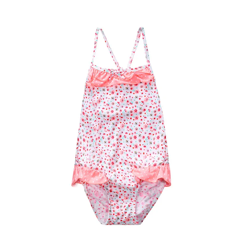 

2019 Girls Swimsuit One Piece Pink Floral Children's Swimwear 1-8 Years Kids Girls Swimwear 2019 Summer Bathing Suit G50-CZ895