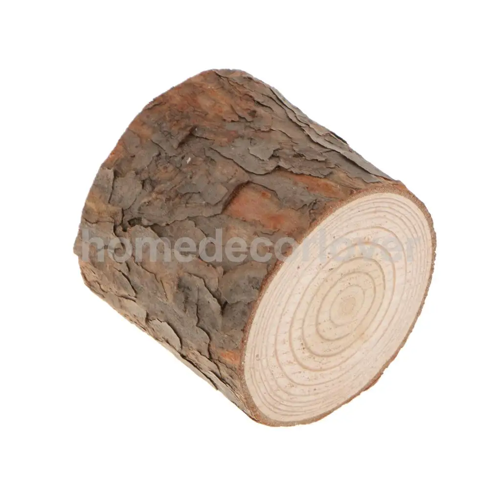 5/6/7cm Tree Stake Stump Votive Tea Light Candle Holder Wooden Candlestick Base for Home Party Bar Art Decoration Natural Wooden