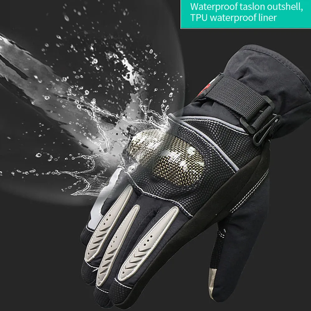 

Riding Tribe Gloves Waterproof Warm Touchscreen Hands Protective Gear with carbon fiber fist protector for Skiing Hiking Hunting