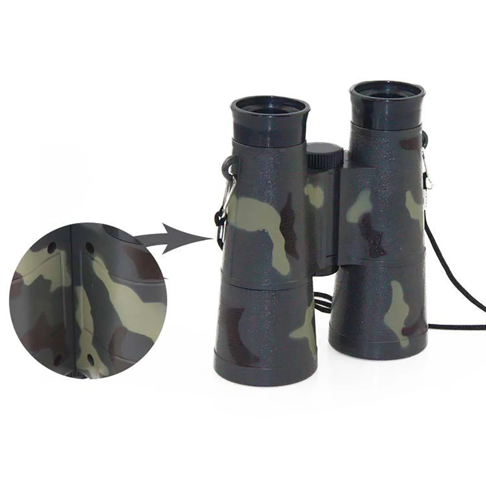 ألعاب الاطفال في الهواء الطلق السفر صديقة للبيئة تليسكوب مزود بمنظار ثنائي صغيرة ألعاب أطفال 6x35 هدية التخييم مع الحبل قابل للتعديل الطفل