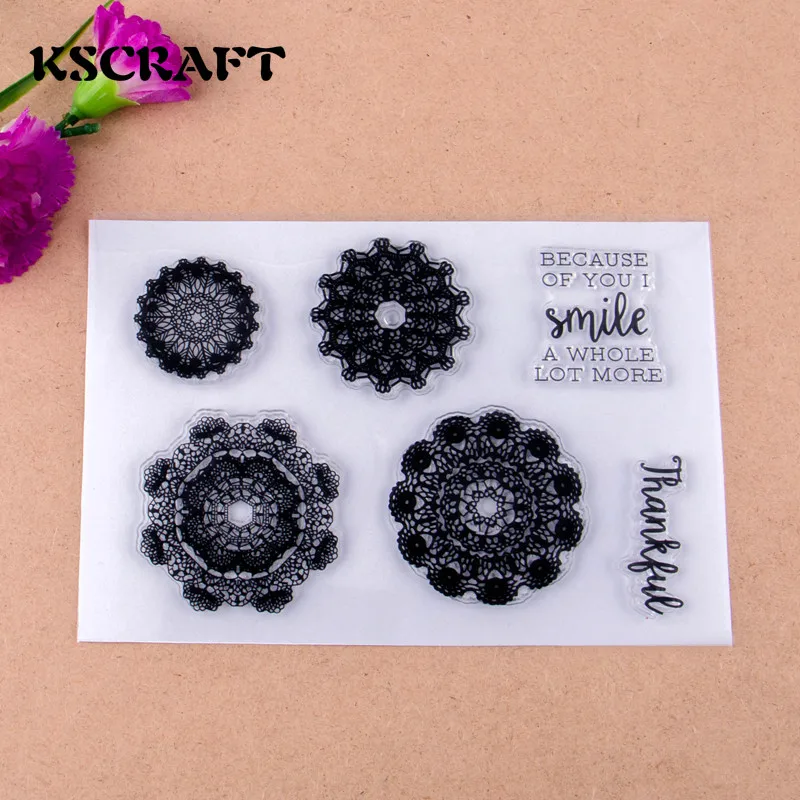 KSCRAFT 1 лист DIY цветок Прозрачный штамп печать Бумага Craft Скрапбукинг проектов