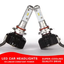 brightness Car Headlamp led kit H1 h7 h3 h11 H8 9006 9005 9012 Headlights kits led H4 HI LO white 4800lm 60W Bulb Kit 5700k