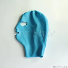 Латексная прозрачная натуральная резина, прозрачная маска ручной работы, сексуальный капюшон