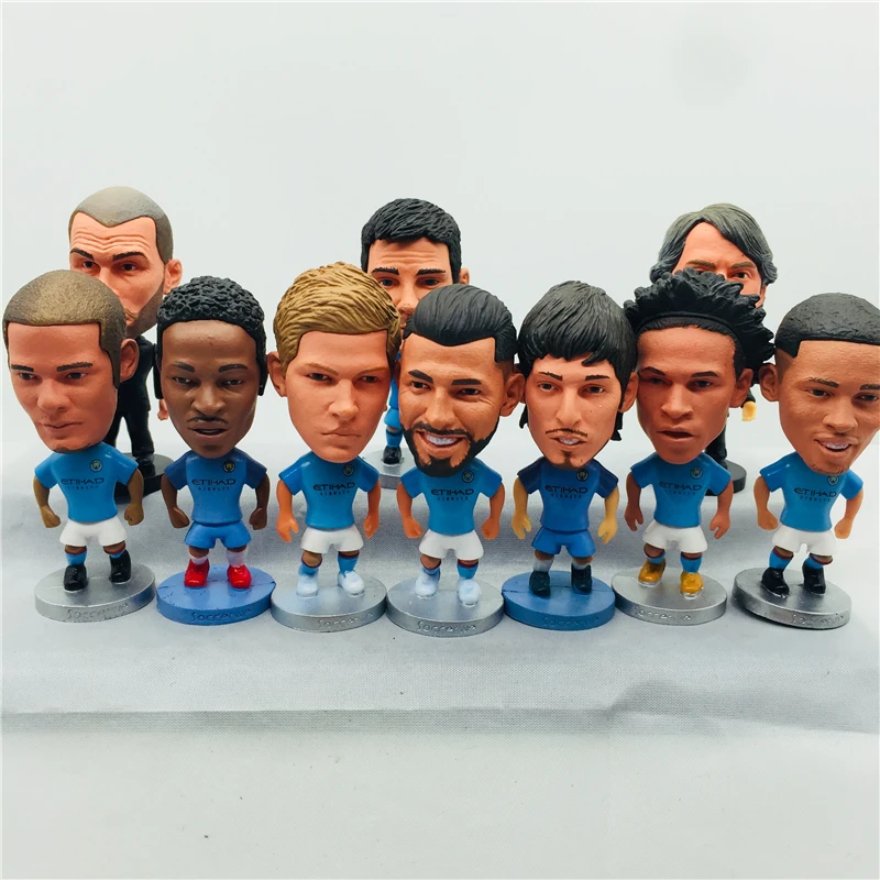 

2.55" Cartoon De Bruyne Sane Aguero Doll Soccer Team Star Figurines 2019
