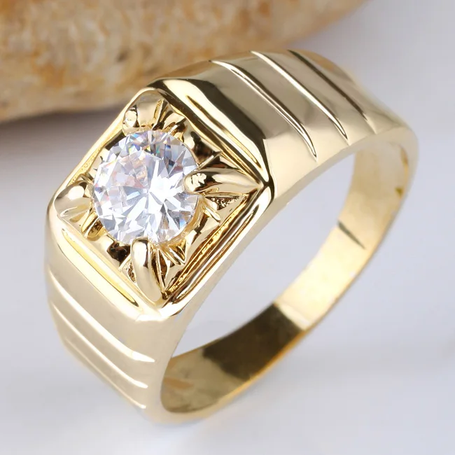 Мужское кольцо с круглым камнем 6 мм R113 Размер 10 11 12 13|blue sapphire|gold platedblack onyx |