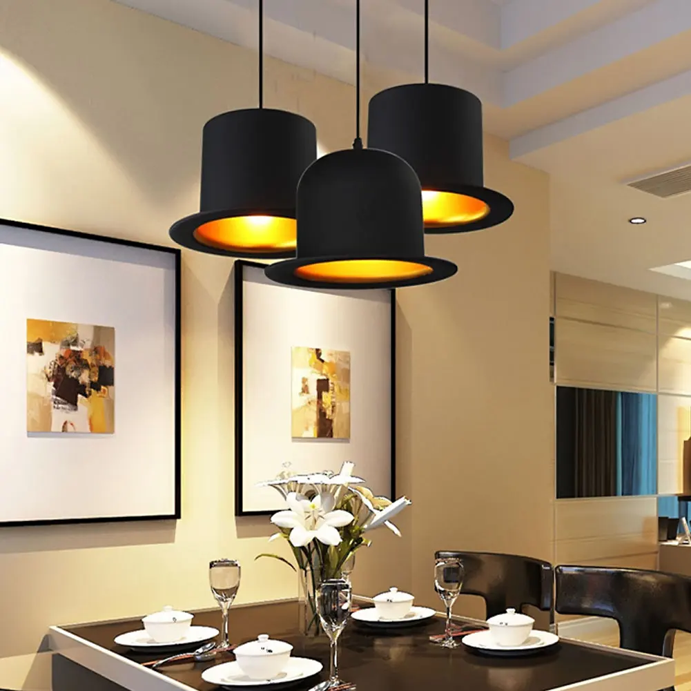 Moderne éclairage intérieur lampes suspendues magicien chapeau chapeau de dôme led pendentif lampes restaurant boutique bar