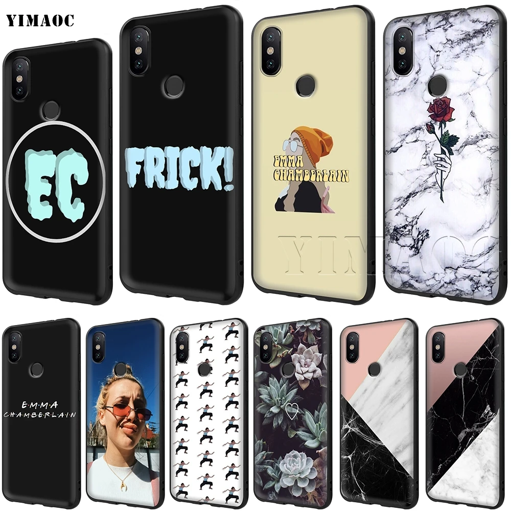 Силиконовый чехол YIMAOC Emma Chamberlain для Xiaomi Redmi Note 4 4x 4a 5 5a 6 8 Pro Prime Plus | Мобильные