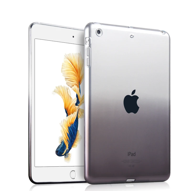 

Case for iPad mini 1 2 3 Soft TPU Translucence Back Smart Cover Gradient color Case for funda iPad mini 4+stylus pen