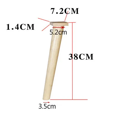 Скандинавском стиле мебель из цельного дерева ноги Многофункциональный ТВ шкаф ноги диван ноги дуба Деревянные ножки для стола табурет ножки мебель запчасти - Цвет: A7