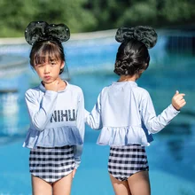 Детский купальный костюм, детский купальник для девочек, детская одежда для отдыха, из полиэстера с изображением животных, Mr 1007