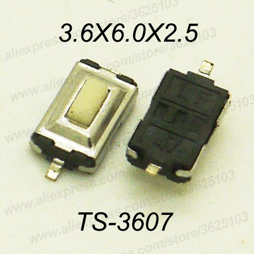 50PCS Push Momentary Tact Switch 3x6mm H=2.5mm SMT Kits Button Without 2 Points phone key buttons | Обустройство дома