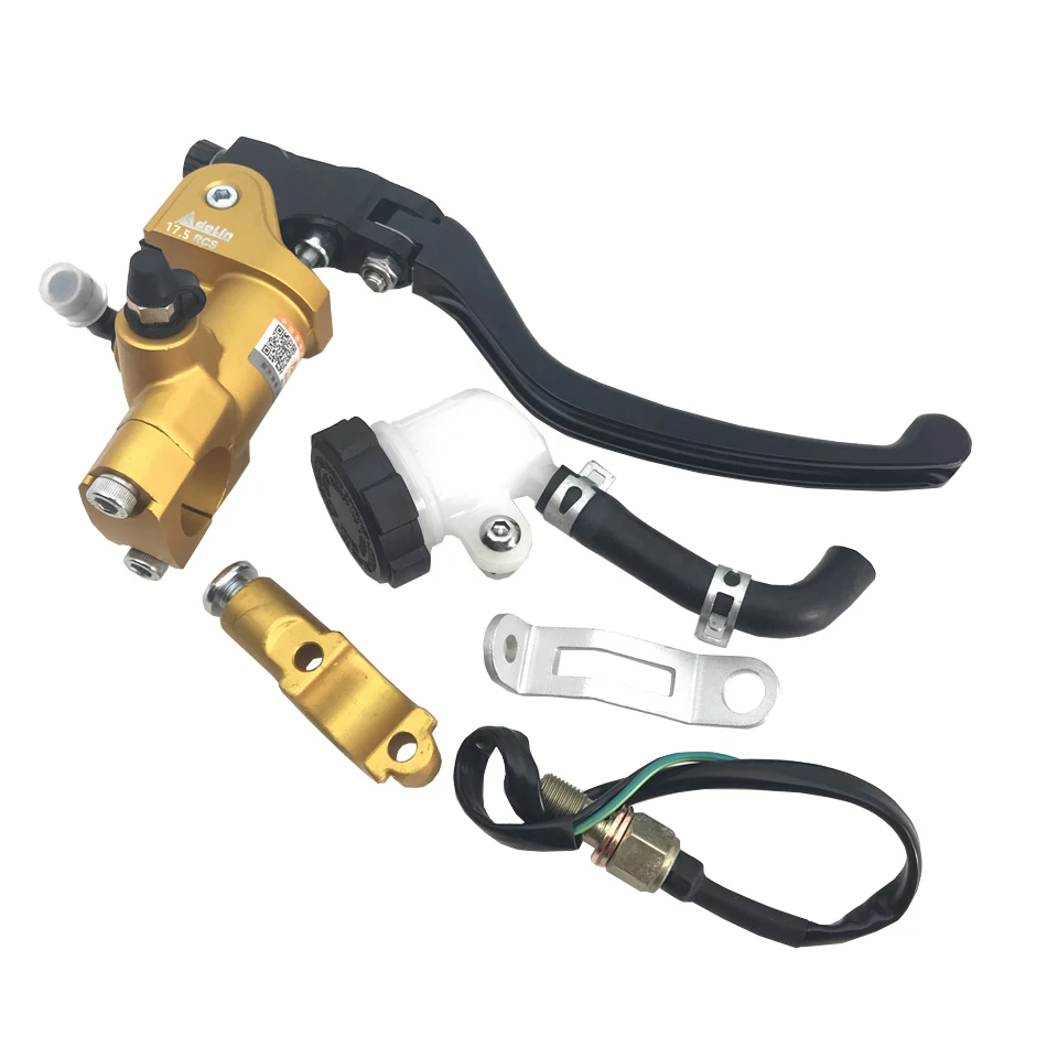 Universal de Freio para Motocicletas Bomba de Embreagem e Cilindro Mestre para Alavanca de Freio de 7 Cnc para Yamaha Bomba Rcs Adin Px7 Kawasaki Suzuki - 8 22mm 7 17 cordas e cabos